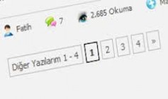 Eklentisiz Sayfalama Özelliği Ekleme