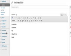 Default Yazı Şablonu Oluşturmak